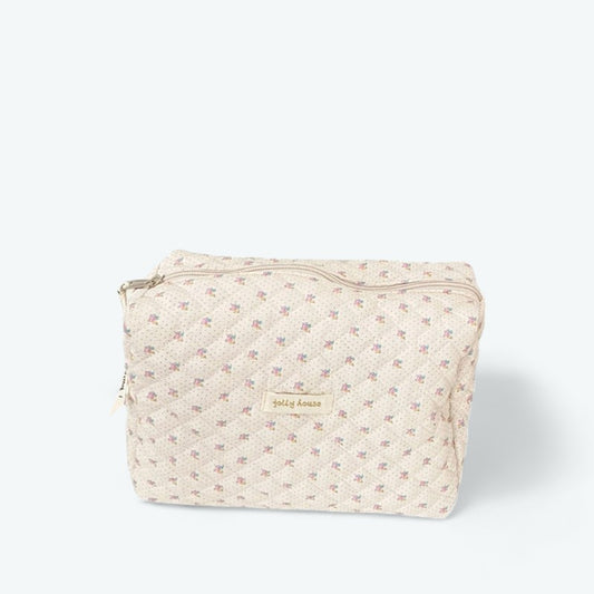 Grande Trousse de Toilette Gaze de Coton Beige