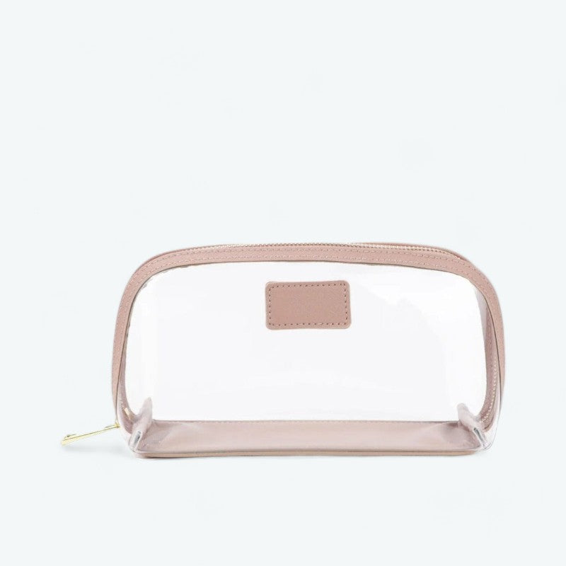 Petite Trousse de Toilette Transparente Beige