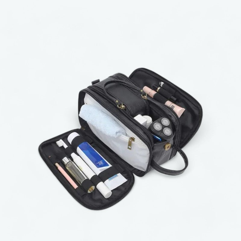 Trousse de Toilette avec Compartiment Homme Noir