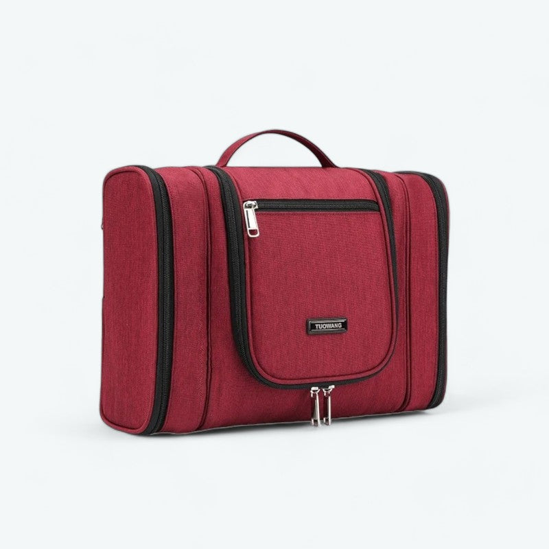 Trousse de Toilette Femme avec Compartiment Rouge Bordeaux