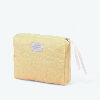 Trousse de Toilette Gaze de Coton Femme Jaune