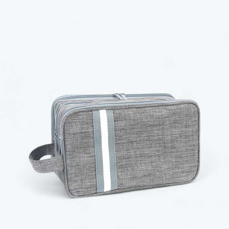 Trousse de Toilette Homme 2 Compartiments Gris