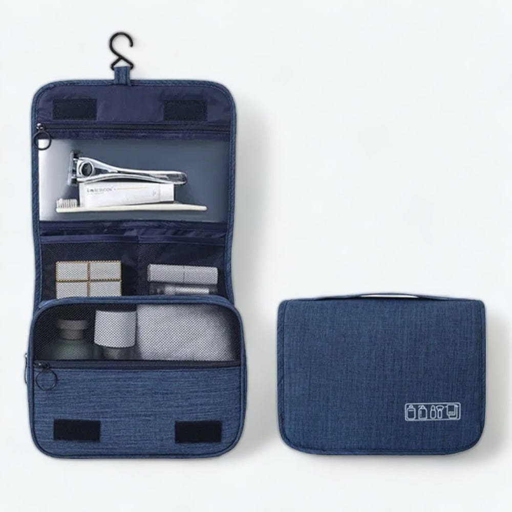 Trousse de Toilette Homme avec Crochet Bleu