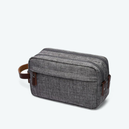 Trousse de Toilette Homme Double Zip Gris