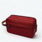 Trousse de Toilette Homme Double Zip Rouge