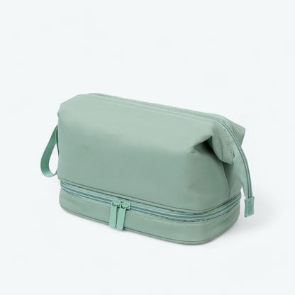 Trousse de Toilette Homme Étanche Vert Gris