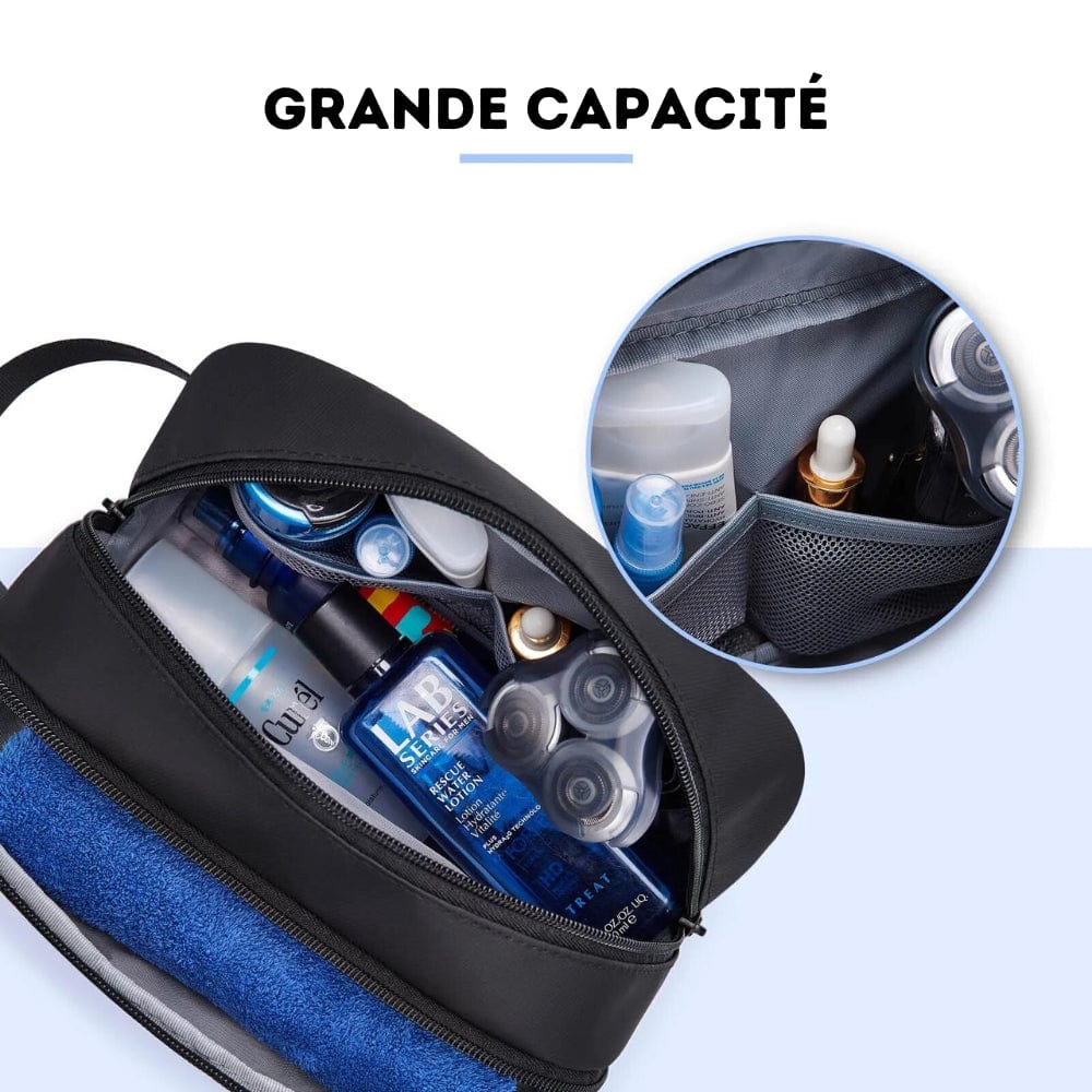 Trousse de Toilette Homme Grand Format Noir