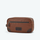 Trousse de Toilette Homme Simili Cuir Marron