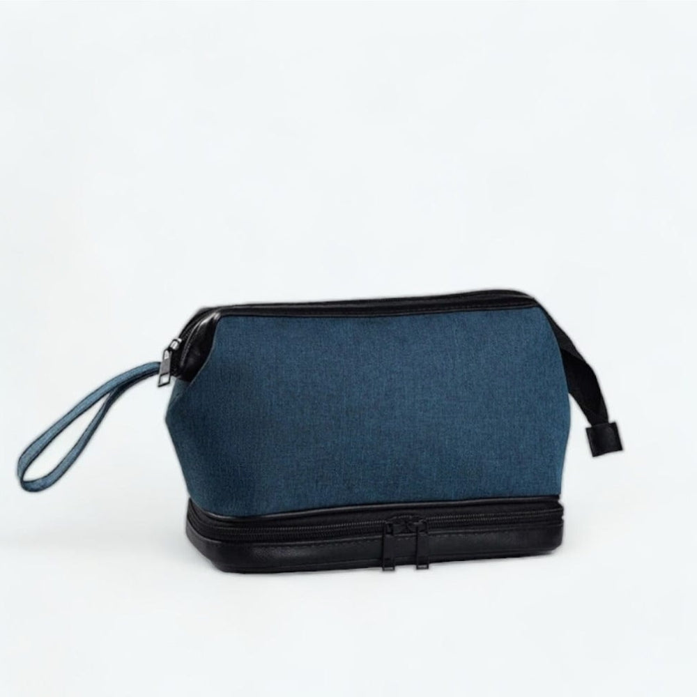 Trousse de Toilette Homme Tissu Bleu Marine