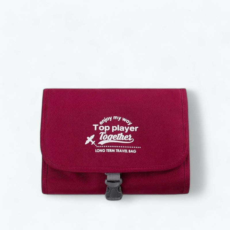 Trousse de Toilette Suspendue Rouge Bordeaux