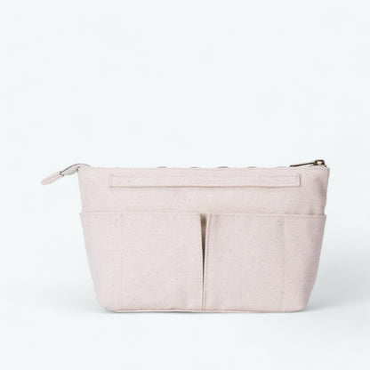 Trousse de Toilette Tissu Canvas Beige