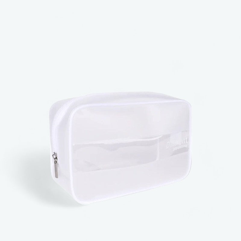 Trousse de Toilette Transparente Design Blanc