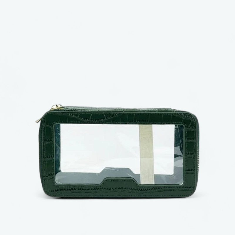 Trousse de Toilette Transparente Luxe Vert