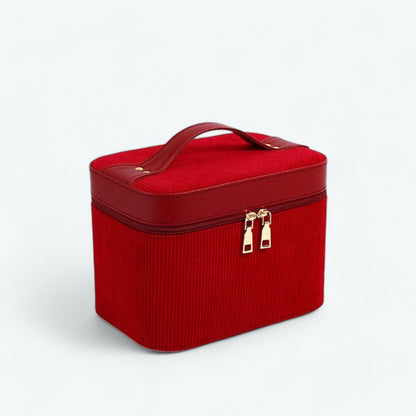 Trousse de Toilette Vanity Rigide Rouge